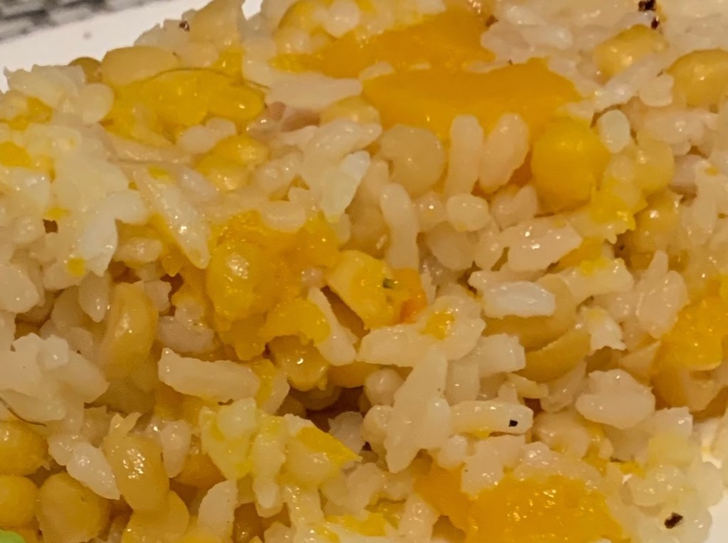 Receta sencilla de arroz con calabaza y maíz al&nbsp;carbón